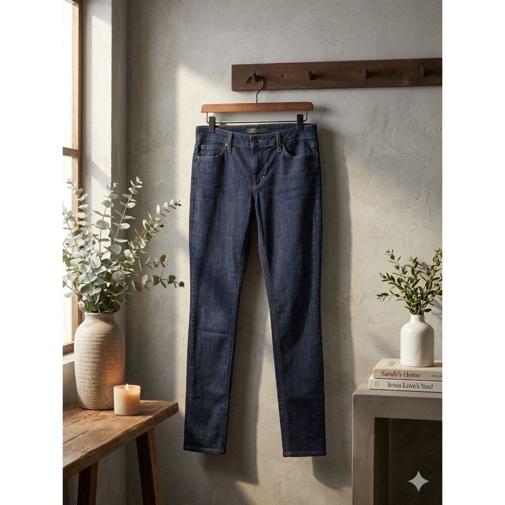 Joe's Jeans Gigi Womens 27 Dark Blue Mid Rise Skinny Stretch Denim Jeans